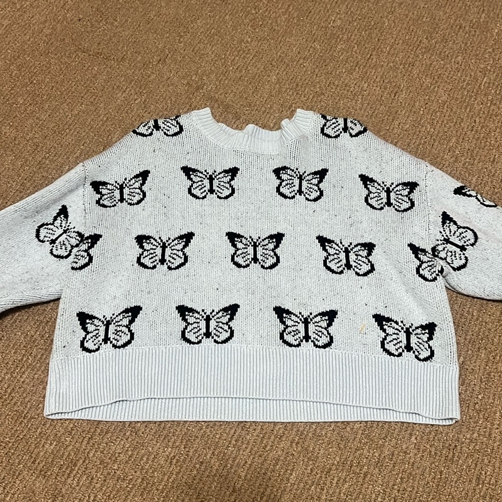 Small L.A. Hearts Blue Knitted Crewneck